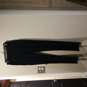 Black velvet pants size L bisou- bisou in excellent condition